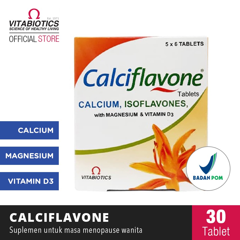 Vitabiotics Calciflavone Suplemen Untuk Wanita Masa Menopause vitamin