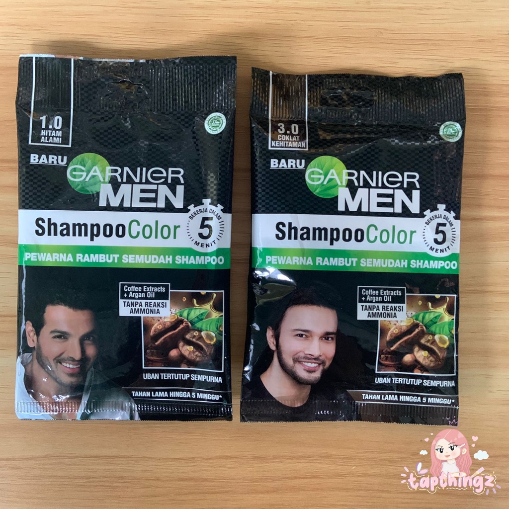 Jual Garnier Men Shampoo Color 1.0 Hitam Alami / 3.0 Coklat Kehitaman
