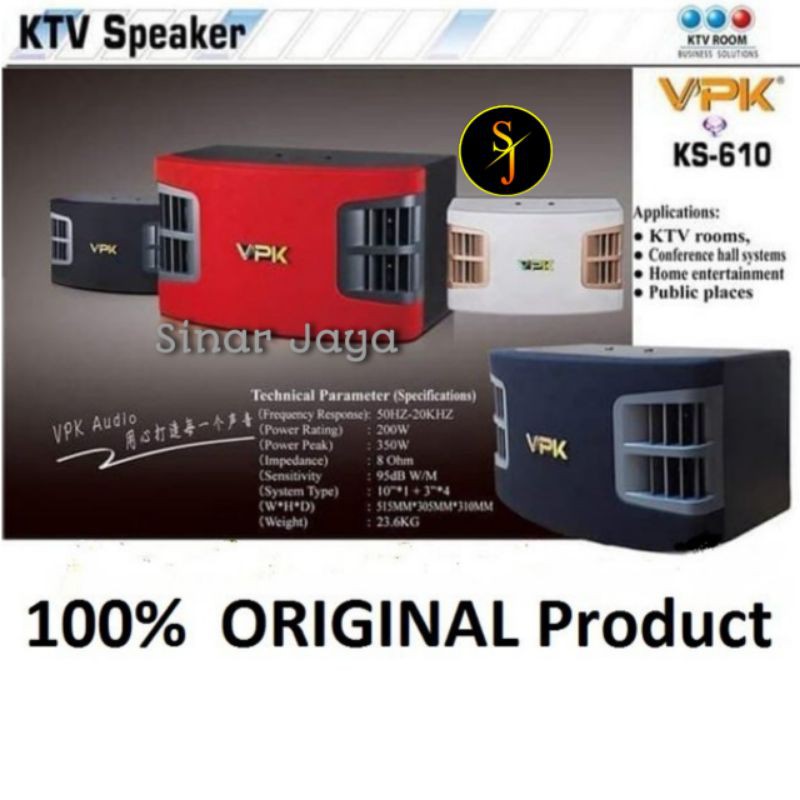 Jual Speaker Pasif 10 inch Karaoke VPK KS 610 ORIGINAL Shopee Indonesia