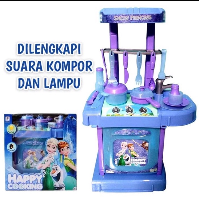 Jual Mainan Anak Perempuan - Masak Masakan Hello Kitty / Frozen Kitchen Set Indonesia|Shopee Indonesia