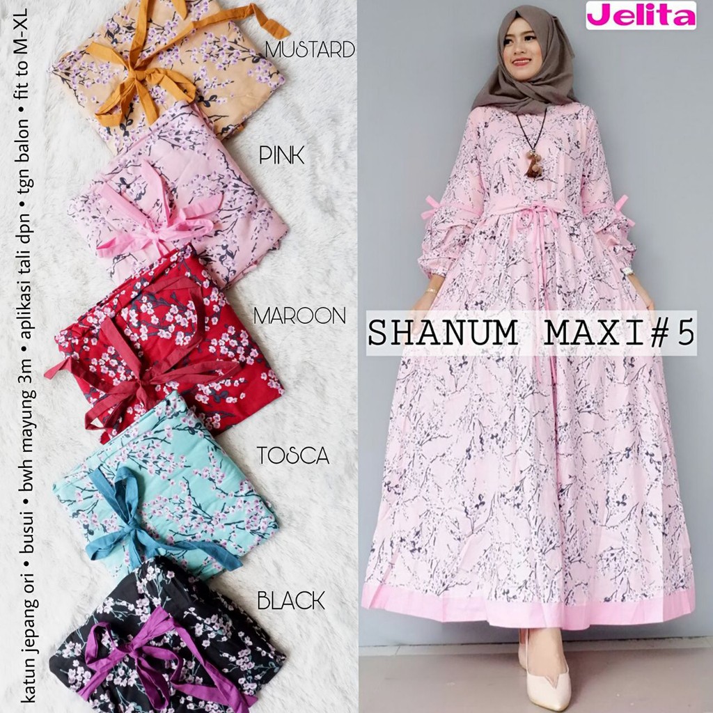 12+ Gambar Gamis Bunga Katun Jepang Galeri Bunga HD