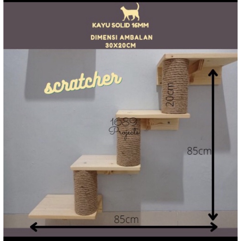 Jual Garukan kucing tingkat kayu custom cat tree cat house cat