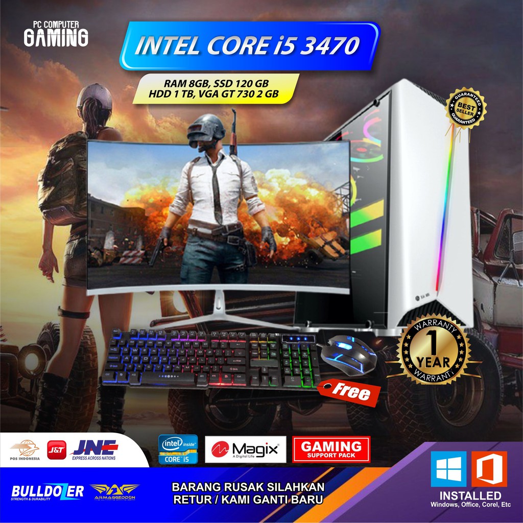 PC GAMING KOMPUTER RAKITAN FULLSET CORE i5 10400 RAM 32GB VGA RTX 2060