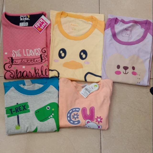 Kaos aero pjg,stelan little m dan atasan just for kids | Shopee Indonesia