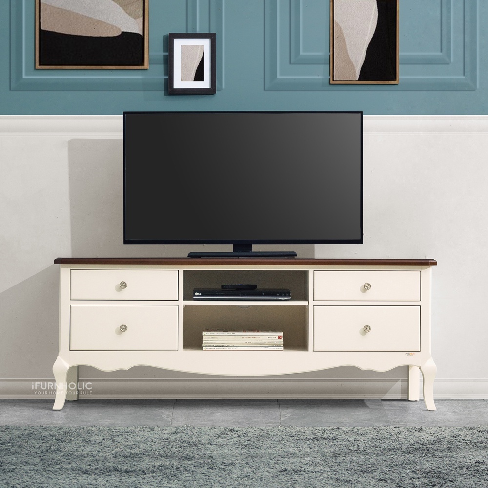Jual iFURNHOLIC Baroque TV 140 I Meja TV Klasik I Rak TV Kayu I