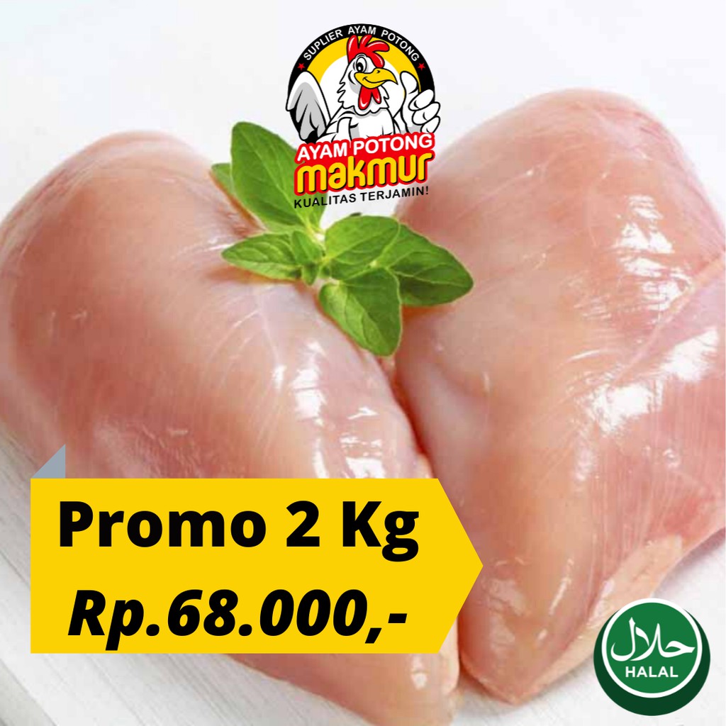 Daging Dada Ayam Fillet 2Kg / Boneless , Frozen. Shopee Indonesia