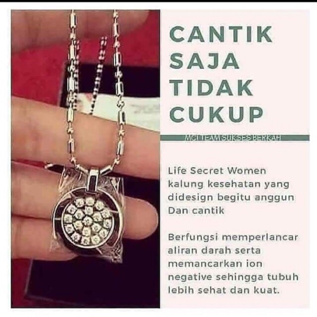 Kalung life secret women / kalung mci / kalung saja Shopee Indonesia