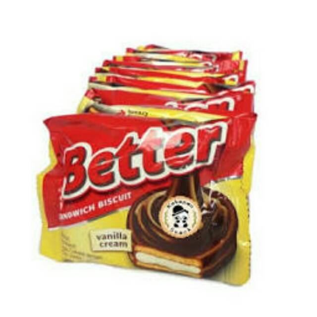 Jual Better/Biskuit Bettee /Biskuit Lapis Coklat Better Rencengan Isi 15 Rp 13500 | Shopee Indonesia