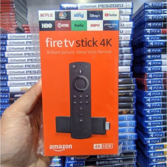 Jual Amazon Firestick Firetv Fire Stick 4K Uhd Hdr Alexa Voice Remote Streaming | Shopee Indonesia