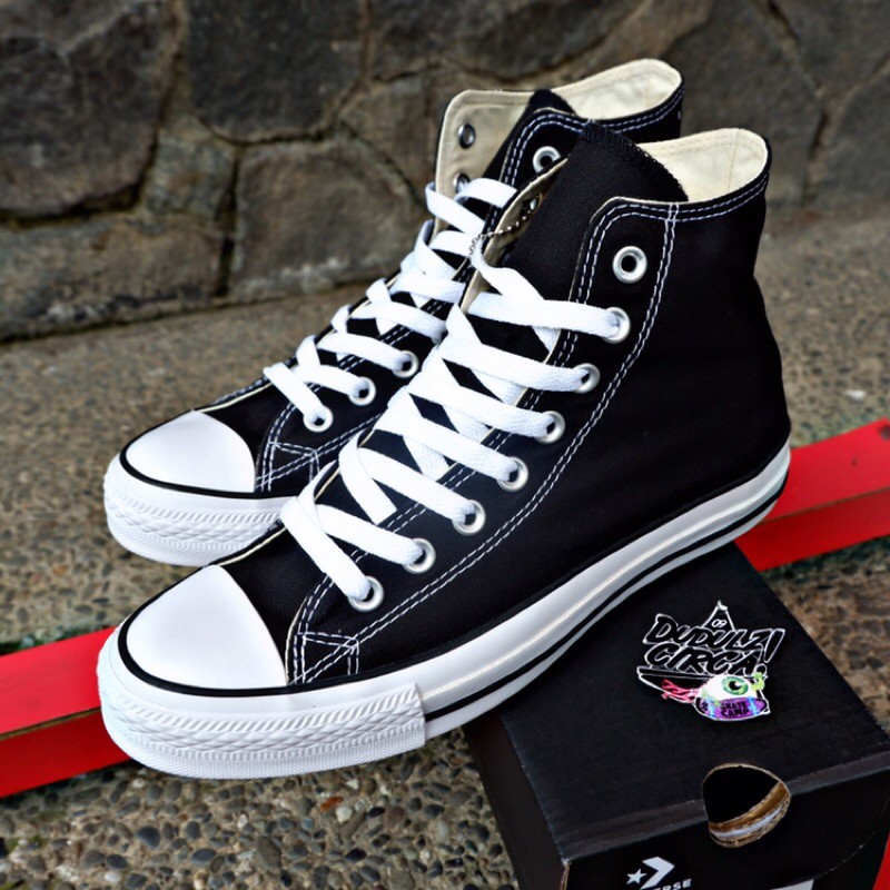 Jual Perfect Kick / Like Ori. Converse Chuck Taylor All Star Classic Hi Black White Canvas | Shopee Indonesia