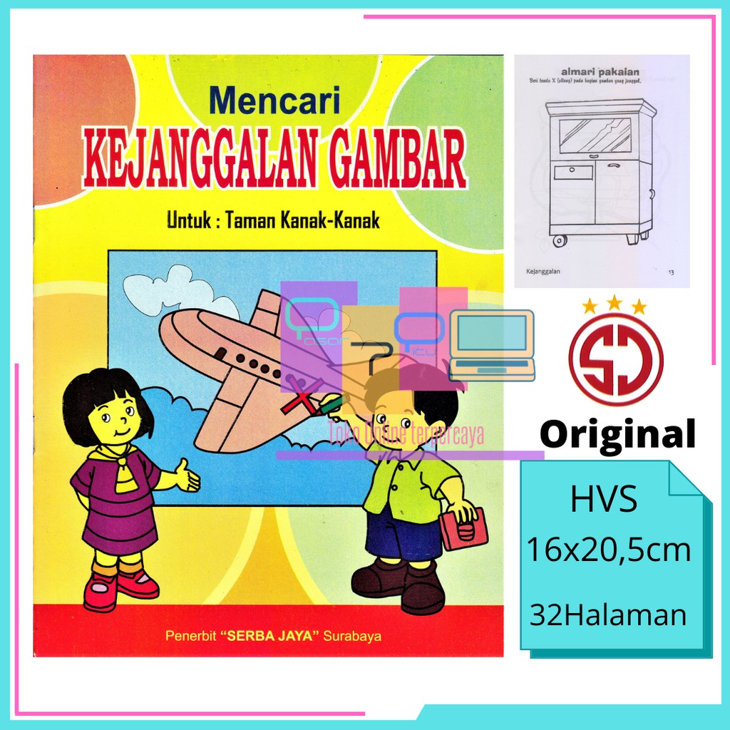 Buku Anak Paud Tk Mencari kejanggalan gambar Shopee
