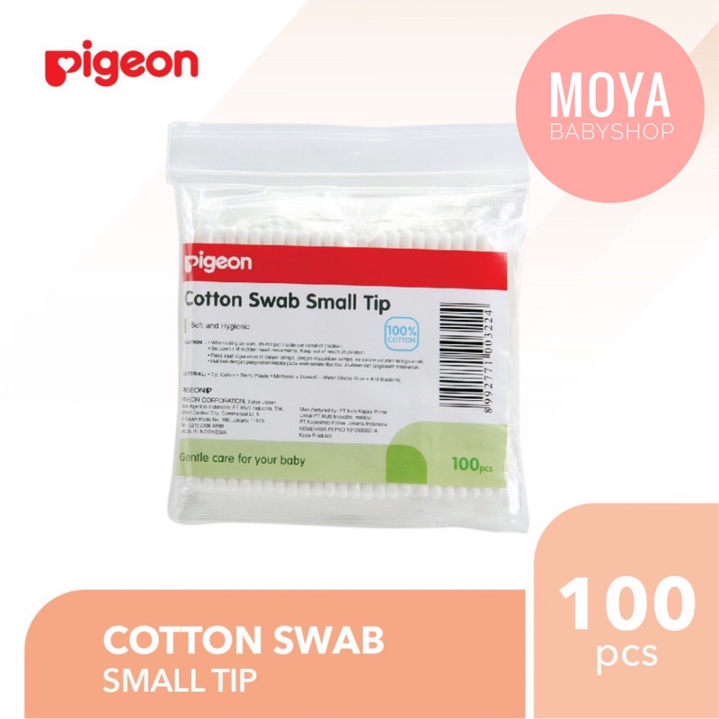 Jual COTTON BUD PIGEON COTTON SWAB SMALL TIP ISI 100 COTTON BUD