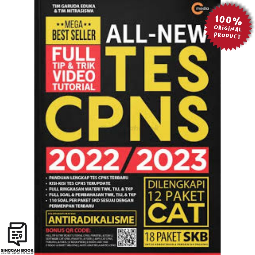 Jual [MEGA BEST SELLER] AllNew Tes CPNS 2022/2023 Dilengkapi 12 Paket