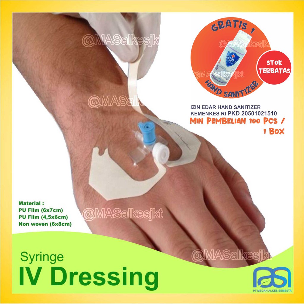 Jual IV DRESSING MERK MAS / PENUTUP LUKA INFUS / IZIN RESMI KEMENKES RI