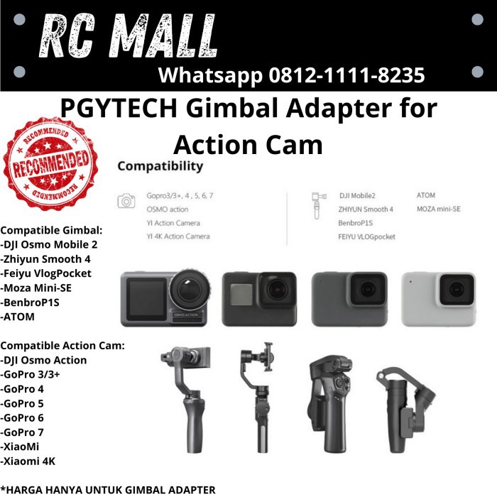Jual Pgytech Adapter Plate Dji Osmo Mobile For Dji Osmo Action Gopro Xiaomi Diskon Shopee Indonesia
