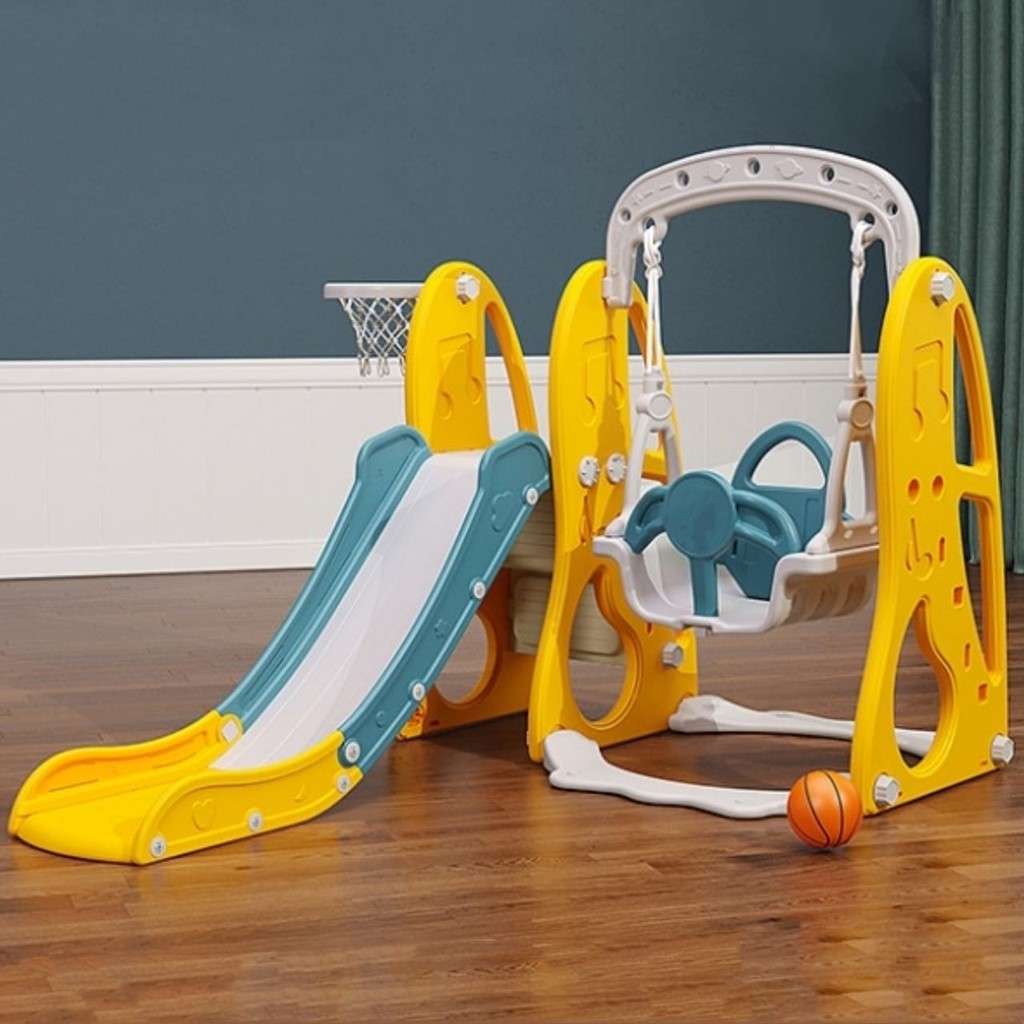 Jual Cr Cm-O6-O9 Playground Perosotan Ayunan Anak Sling Swing + Bola Ring Basket Mainan Outdoor | Shopee Indonesia
