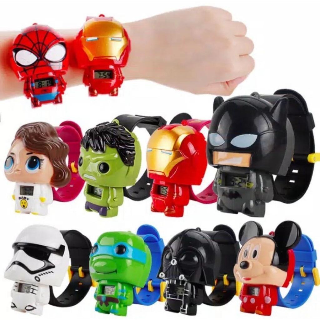 Jual Jam Tangan Anak Karakter / Jam Tangan Mainan / Jam Tangan Cartoon Jam Anak Import Pack Mika | Shopee Indonesia