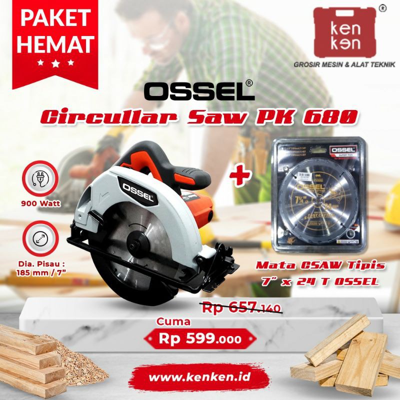 Mesin Gergaji Kayu / Mesin Circular Saw PK 680 Ossel