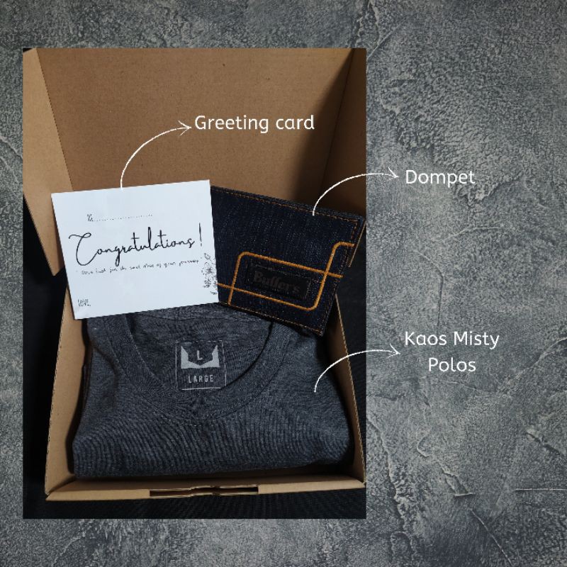 Kado Hemat Cowok/ KADO KAos DOmpet cowok /Hampers cowok murah Shopee