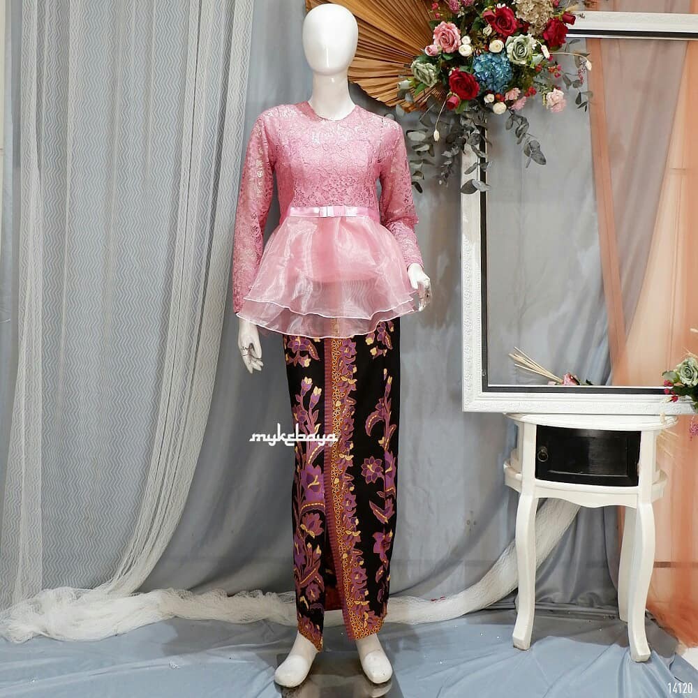Kebaya Modern Casual Miora Brokat Brukat Broklat Organza Bridesmaid