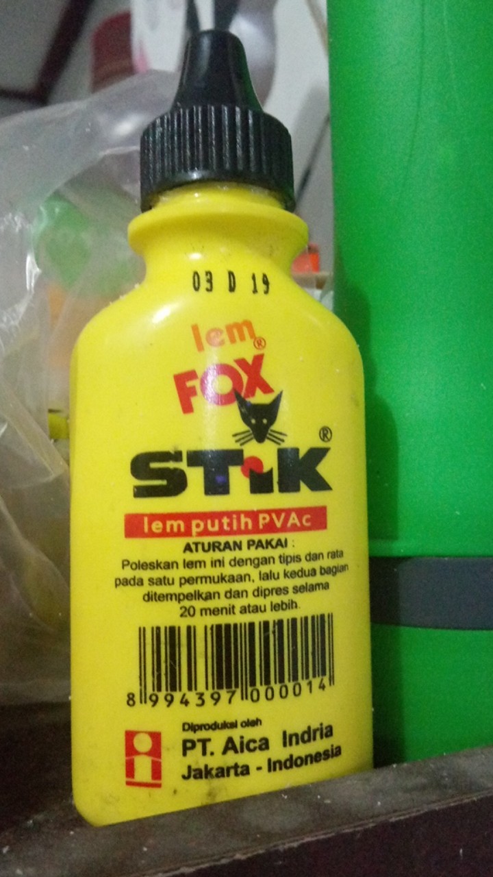 Lem Fox Stik PVAc ( Lem Putih ) 60 gr Shopee Indonesia