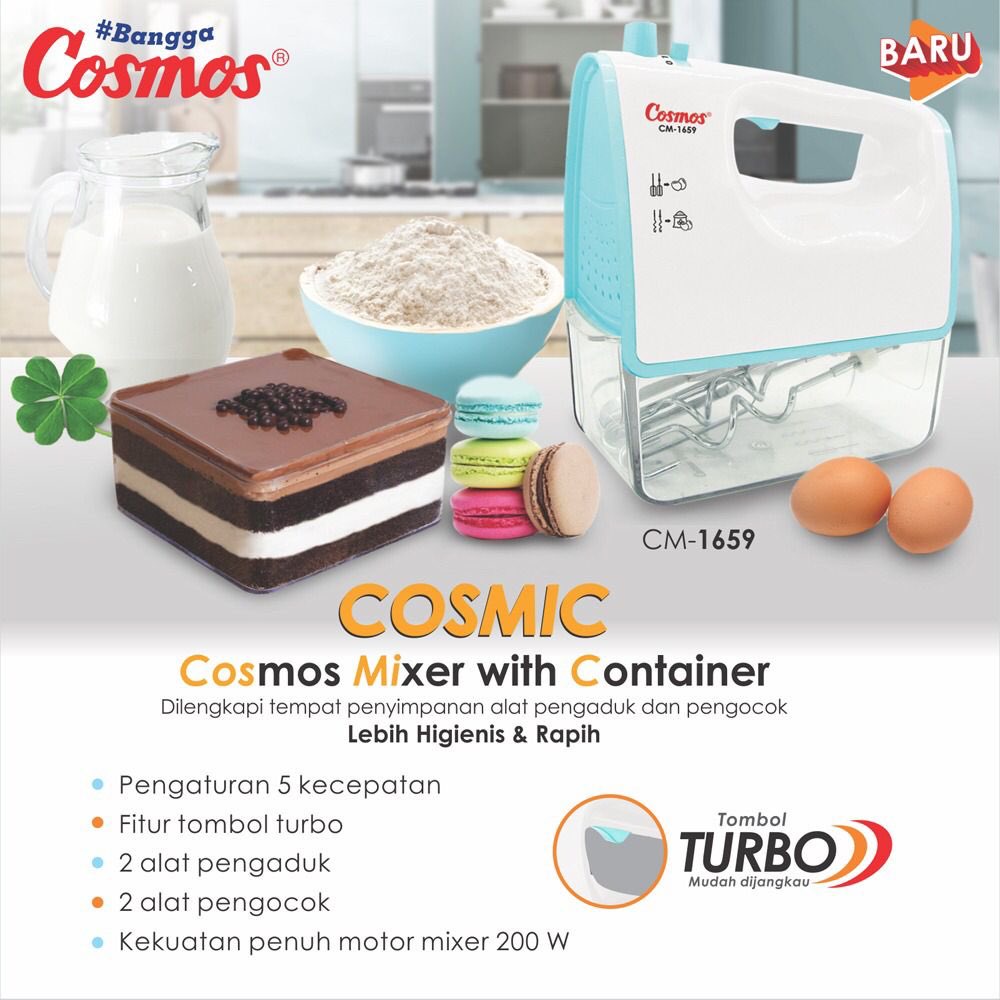 Jual Mixer Hand Cosmos CM 1659 Cosmic 5 Kecepatan Dengan Mixer