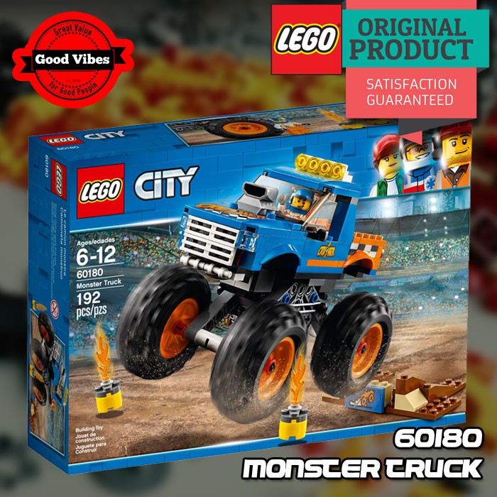 Jual Lego Original City 60180 Monster Truck - Mainan Anak Edukasi Kreatif Lego Mobil Besar Lego Truk | Shopee Indonesia