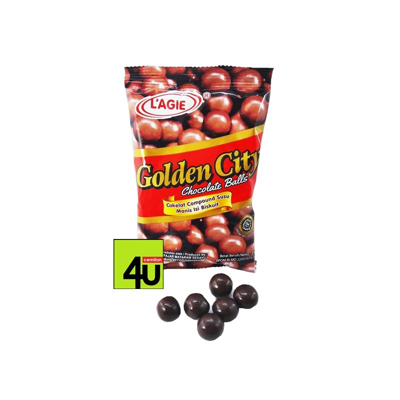 Jual L'agie Golden City - Chocolate Balls - 75G | Shopee Indonesia