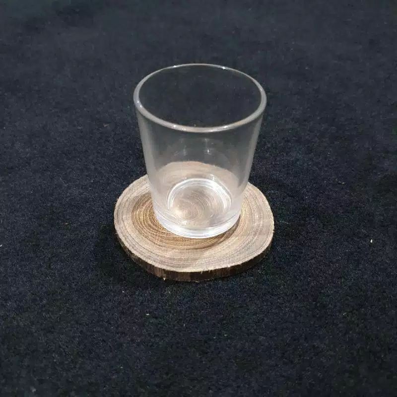 Wood slice tatakan gelas ukuran diameter 7-8cm tebal 1cm / bahan baku kayu  jati Jawa tua | Shopee Indonesia
