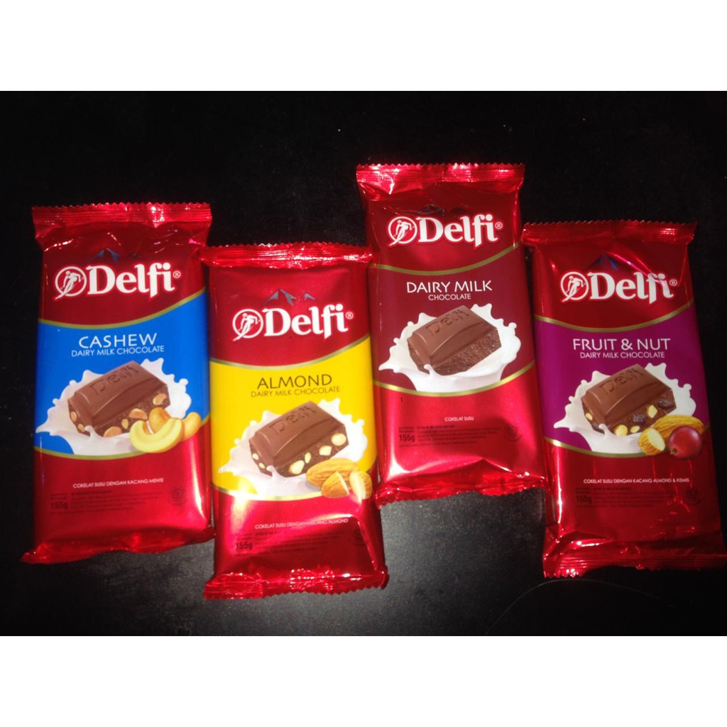 Jual Coklat Delfi 155Gr / Delfi Almond / Delfi Cashew / Cokelat Delfi Besar | Shopee Indonesia
