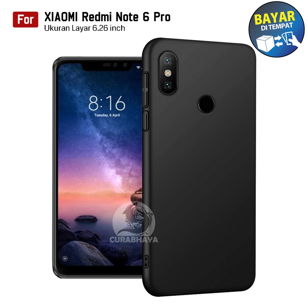 Jual Darknight Xiaomi Redmi Note 6 Pro | Slim Case Black Matte Softcase | Shopee Indonesia