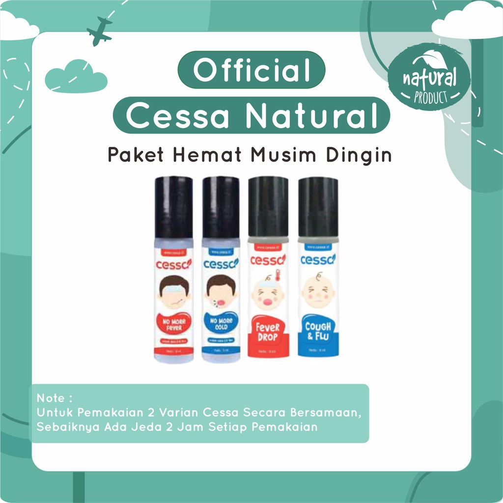 Cessa Paket Musim Dingin (Baby Fever Drop, Baby Cough N Flu, Kids No More Fever, Kids No More