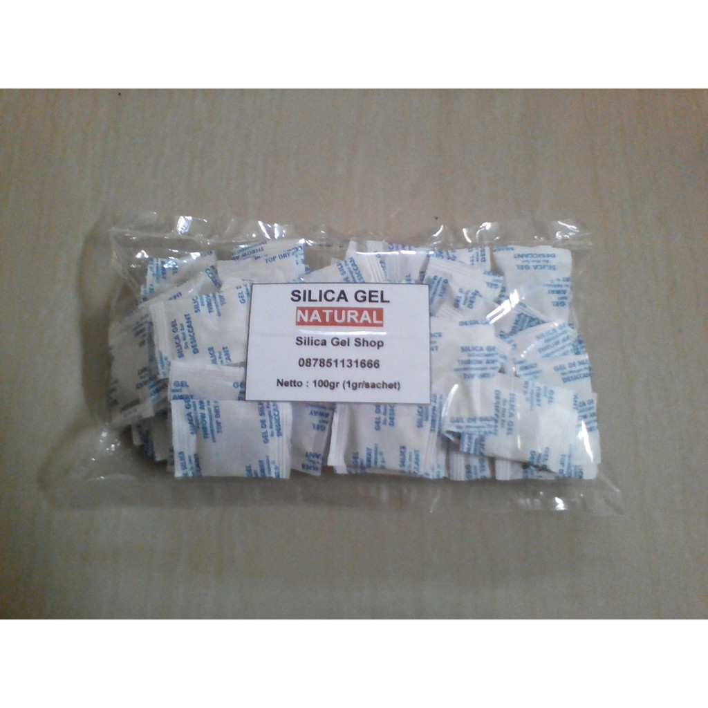 Jual Silica Gel Natural 1 Pack 100 Sachet Shopee Indonesia