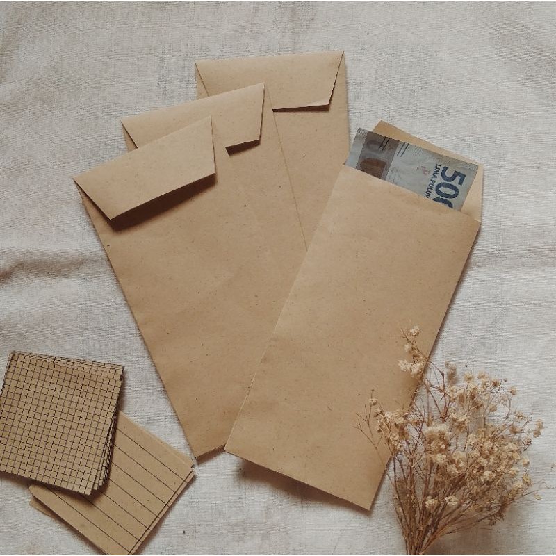 Jual Amplop Uang Coklat | Corak Pakis/Polos | Shopee Indonesia