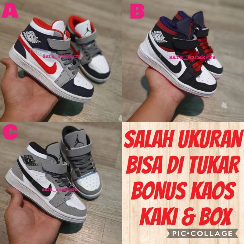 Sepatu Anak Best Saller NIKE Air Jordan 1 TERLARIS /Cewek & Cowok