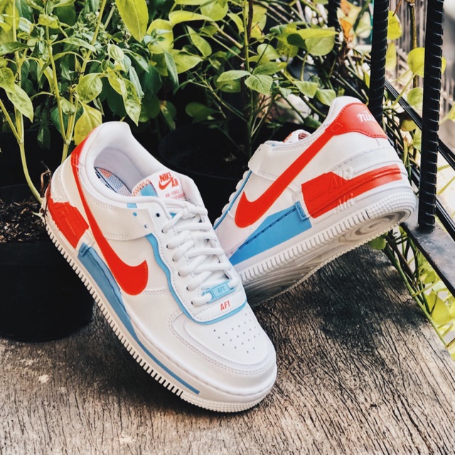 Jual Nike Air Force 1 Shadow Se Summit White Team Orange Original | Shopee Indonesia