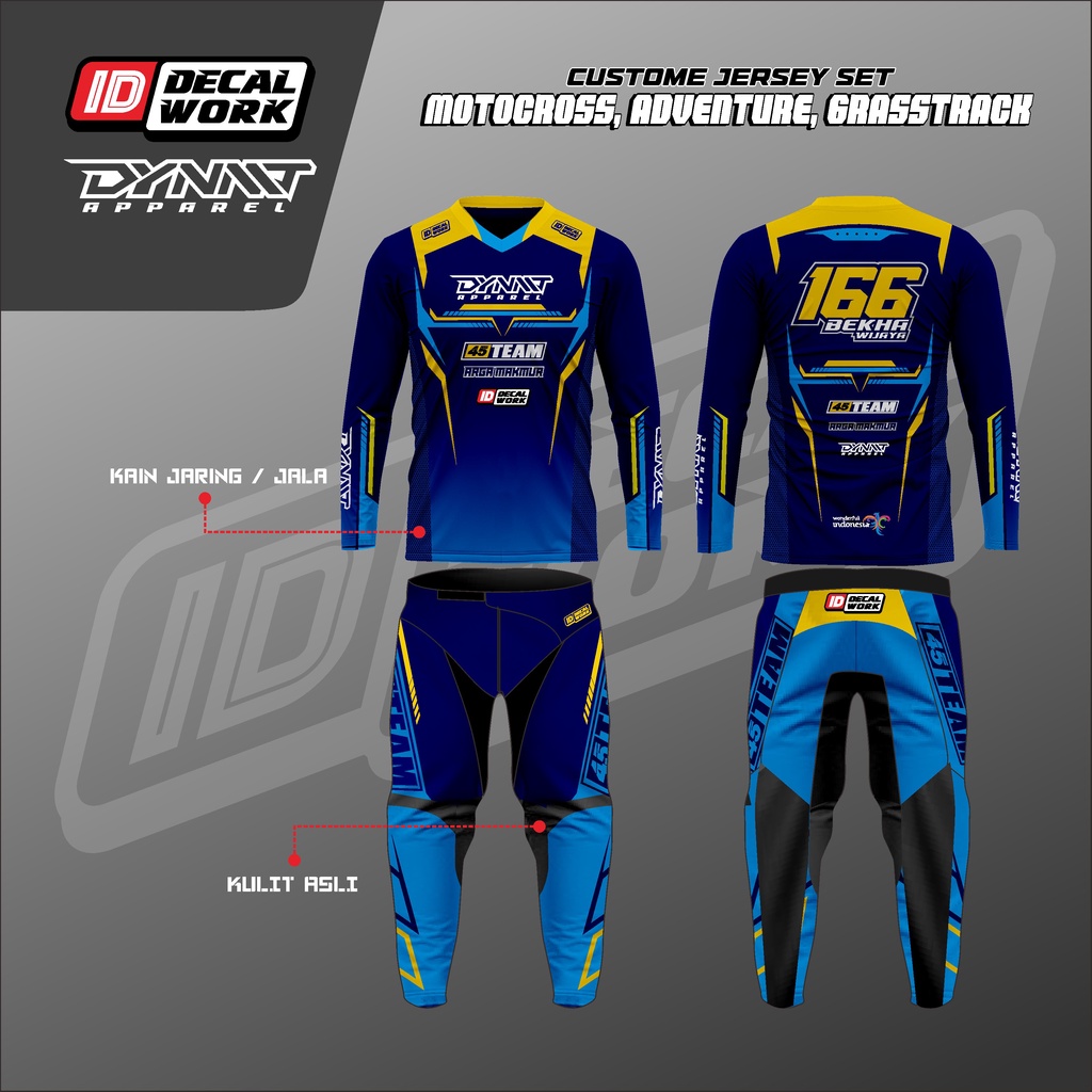 Jual Jersey Set Motocross, Jersey Celana Balap Motocross Premium, Jersey Grasstrack Enduro Indonesia|Shopee Indonesia