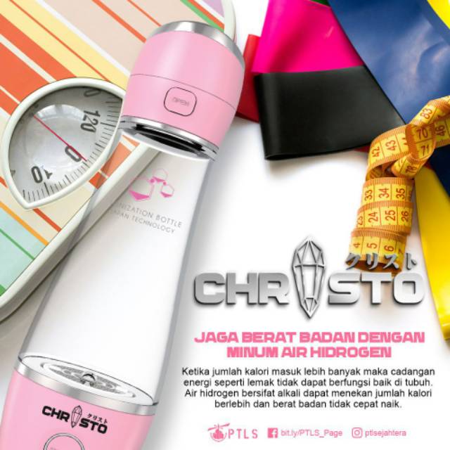 Jual BOTOL HYDROGEN CHRISTO / BOTOL HIDROGEN ELEKTRIK / BOTOL AIR ALKALI  Indonesia|Shopee Indonesia