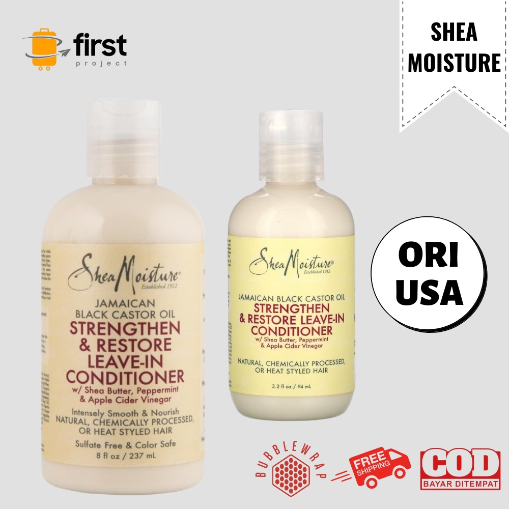Jual First Project -Shea Moisture Sheamoisture Jamaican Black Castor Oil Strengthen Leave-In Conditioner | Shopee Indonesia