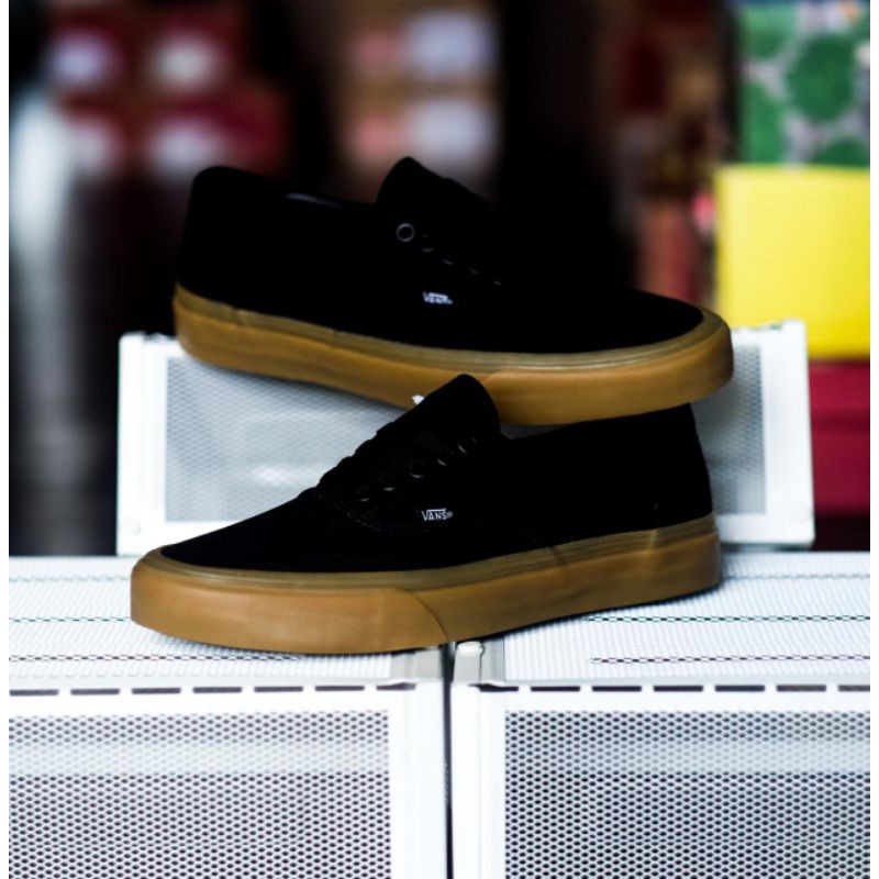 Vans Era Classic Black / Gum Original Shopee Indonesia