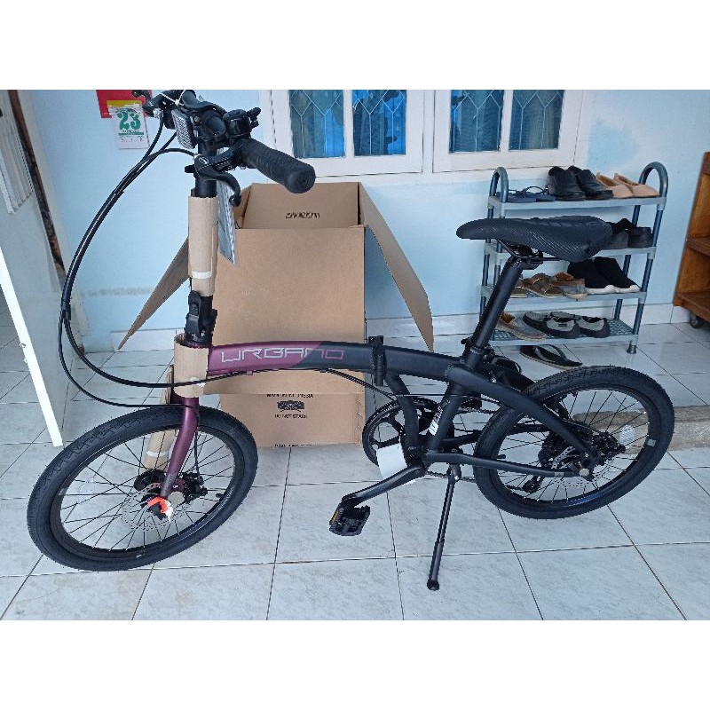 Polygon Urbano 3 20" Sepeda Lipat New Black Purple Alloy