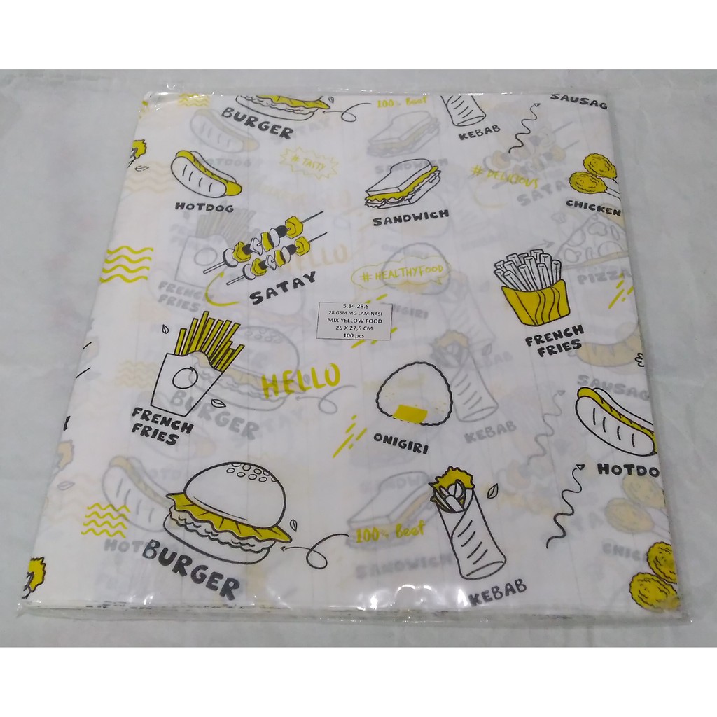 Kertas Nasi 100lbr 25x28 cm Kertas Burger ala KFC Kertas Nasi Kfc