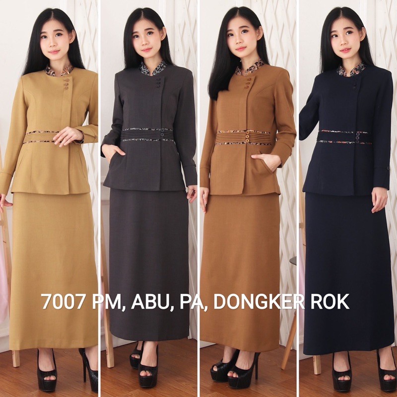 Jual Seragam Guru Pemda Jas PDH Set Rok A Jas Batik Wanita Pemda PNS ASN  (Kode 7007) Indonesia|Shopee Indonesia