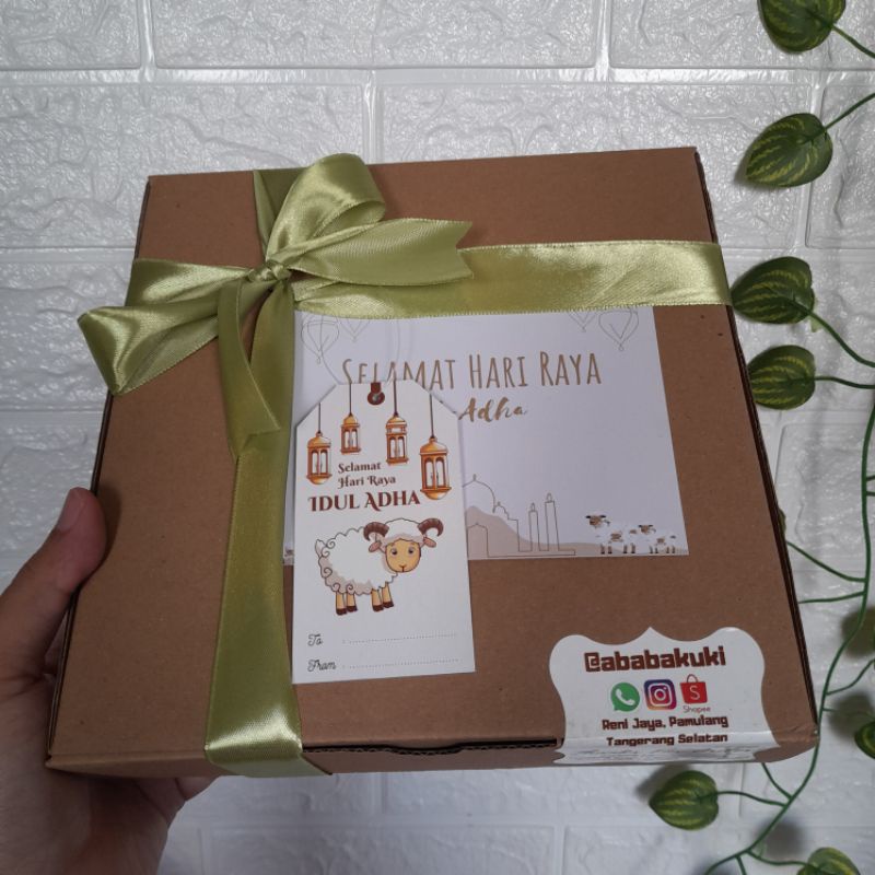 Tambahan untuk Packaging hampers (pita + kartu ucapan