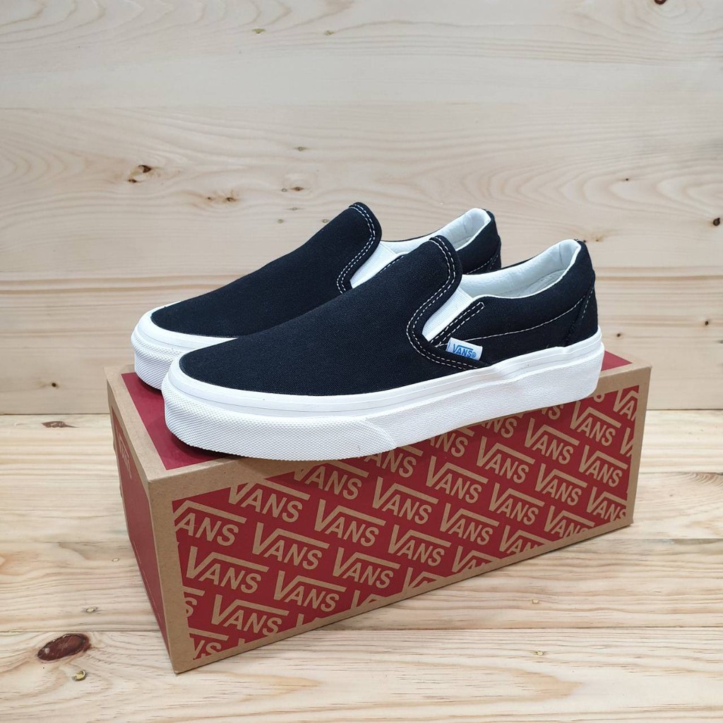 ORIGINAL VANS SLIP ON OG BLACK WHITE PK BNIB Shopee Indonesia