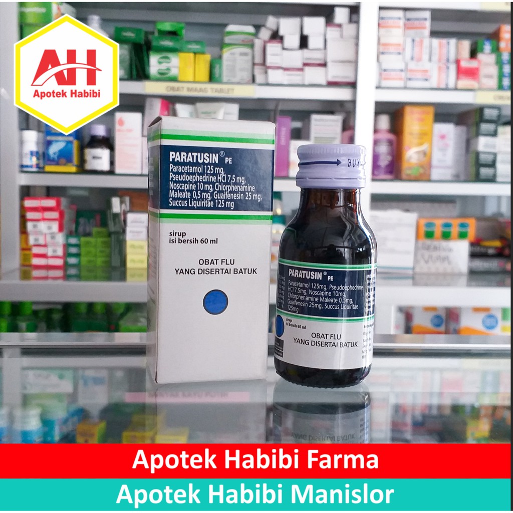 PARATUSIN Sirup 60ML Obat Demam Panas Pusing Batuk Berdahak Flu