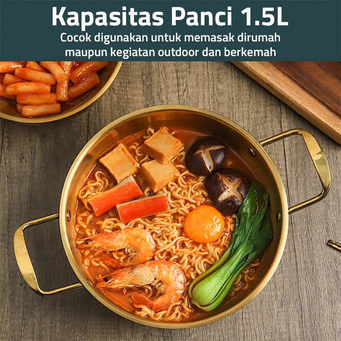 Jual GM Bear Panci Emas Korea Ramen, Mie, Ramyun 1653 Cooking Pot Noodle Soup Korean Pan