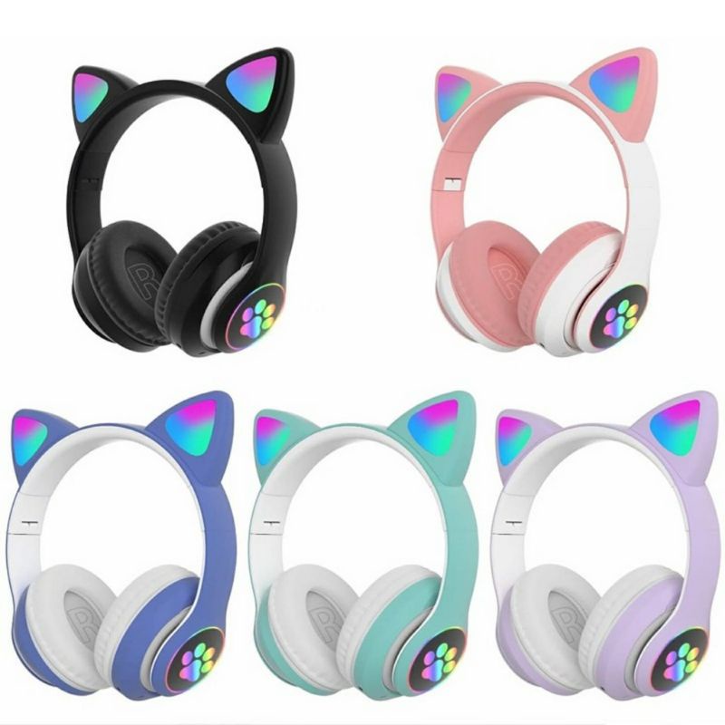 Jual TERMURAH!!! Headset Gaming Headphone Bluetooth Wireless Meng Cat