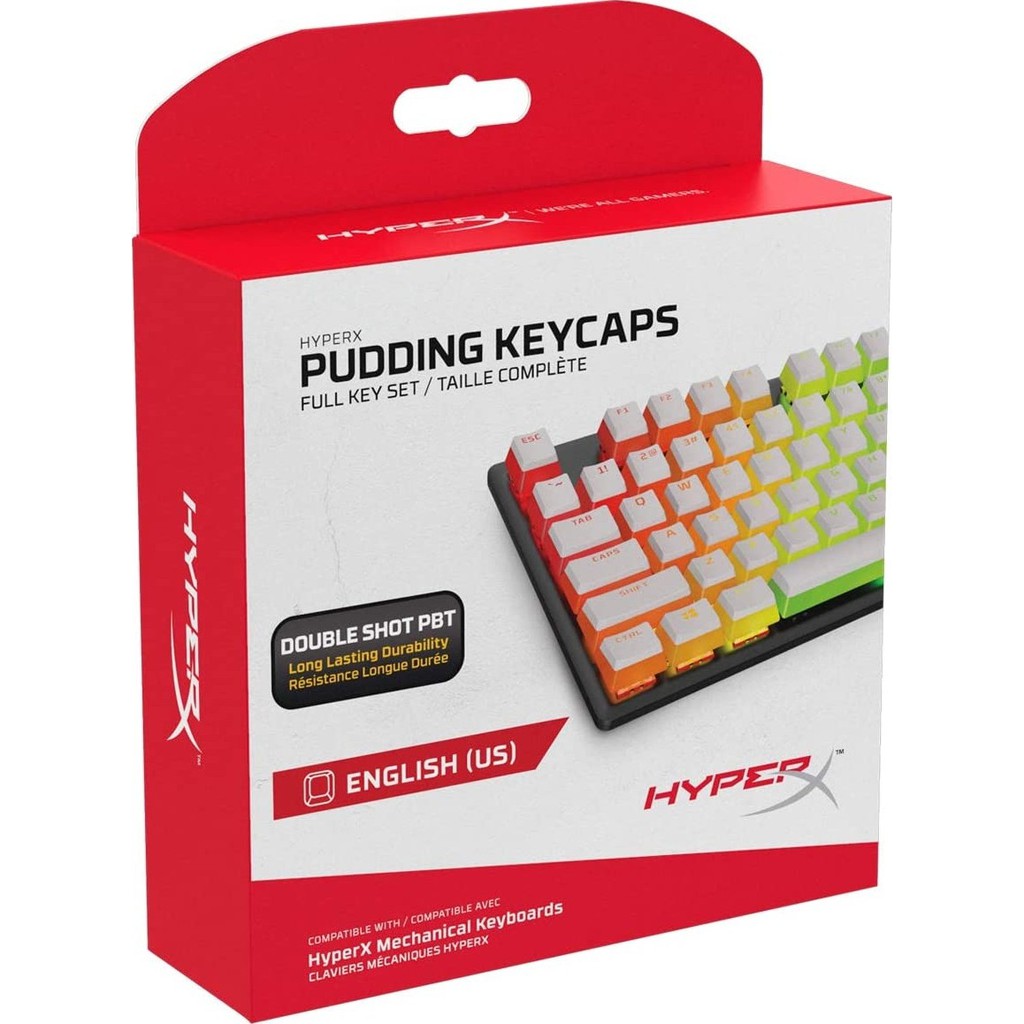Jual Hyperx Double Shot Pbt Keycaps - White | Shopee Indonesia