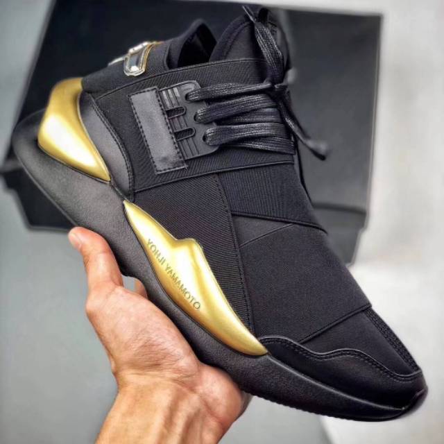 SEPATU ADIDAS Y3 YOHJI YAMAMOTO KAIWA CHUNKY BLAVK GOLD PREMIUM QUALITY.  SNEAKERS COWO TERMURAH | Shopee Indonesia